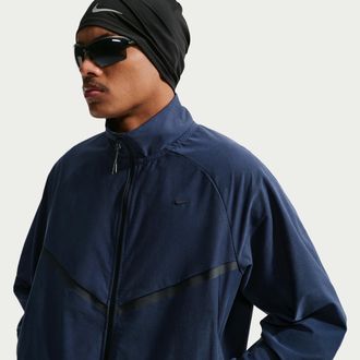 Nike Mens Nike Sportswear Tech Dri-FIT Shori Knit Track Jacket in Blue | IM1335-451