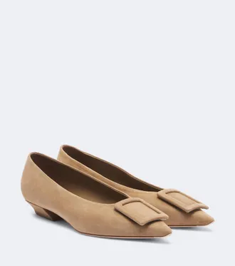 Roger Vivier Viv in The City suede ballet flats