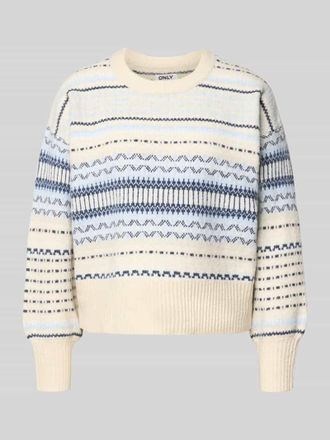 Only Regular Fit Strickpullover mit &uuml;berschnittenen Schultern Modell ARIANNE in Hellblau, Gr&ouml;&szlig;e L
