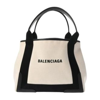 Balenciaga Pre-owned Tote Bags, female, White, Size: ONE SIZE Pre-owned Canvas Tote Bag