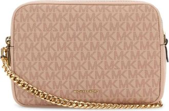 Michael Kors Roze Canvas Schoudertas - Dames - Schoudertassen - Roze - ONE Size - Tassen