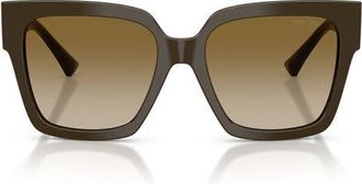 Jimmy Choo London 54mm Gradient Square Sunglasses in Caper Green /Brown Gradient at Nordstrom