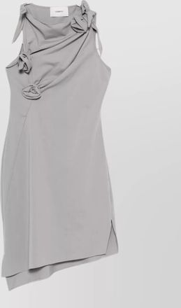 Coperni knee length dress asymmetric cutout bow