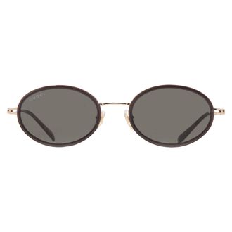 Gucci Grey Oval Ladies Sunglasses GG1980S 001 52