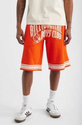 Billionaire Boys Club Curve Logo Cotton Shorts in Tangerine Lily at Nordstrom, Size Xx-Large