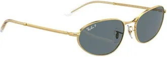 Ray-Ban 0RB3734 Oval Metal Frame Sunglasses - Gold