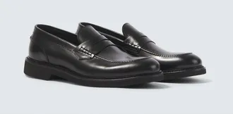 Canali Leather penny loafers