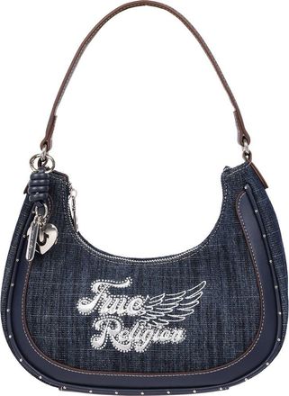 True Religion Wing Motif Denim Hobo Bag in Navy at Nordstrom Rack