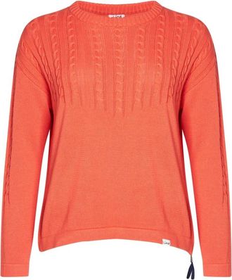 Lind Truien & Vesten, Dames, Oranje, 2Xl, Rondgebreide trui