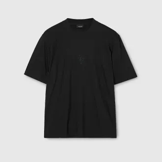Gucci Soft Rayon Jersey T-shirt With Embroidery, Size XXXL, Black, Ready-to-wear