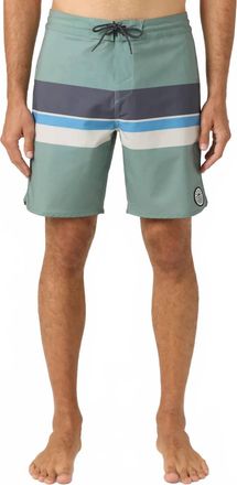 O'Neill Cruzer Stripe Scallop Boardshort In Sage