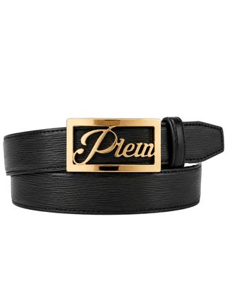 Philipp Plein Plein Signature Log Leather Belt