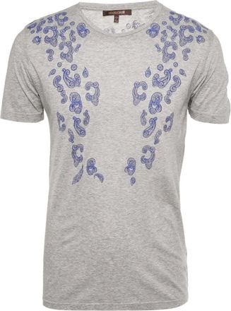 Roberto Cavalli T-shirt girocollo con stampa paisley - Grigio