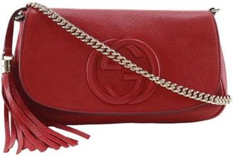 Gucci Pre-owned Cross Body Bags, female, Red, Size: ONE SIZE Pre-owned Vintage Leather Cross Body Bag