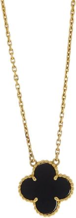 Van Cleef & Arpels Magic Alhambra Pendant Necklace 18K Rose Gold and Onyx