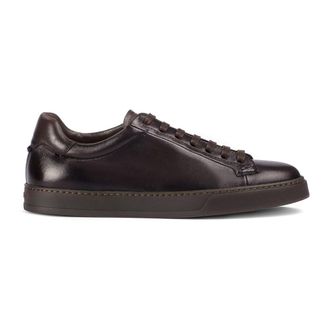 Doucal's Leren sneaker - Heren - Schoenen - Bruin - Maat: 45 EU Zijde