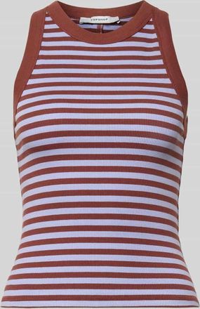 Topshop Tanktop in Ripp-Optik Modell SANNE in Schoko, Gr&ouml;&szlig;e XS