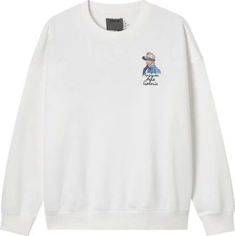 Musium Div. Felpa con maniche a spalla bassa - Bianco