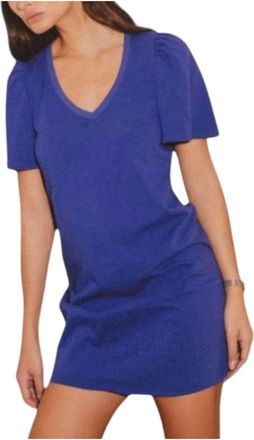 Nation Ltd Mallory Flutter Sleeve Dress In Cobalt Blue