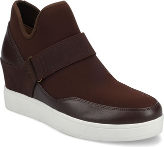 Journee Collection Womens Damari High Top Stretch Wedge Sneaker