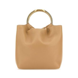 Valentino Garavani Beige Leather Bucket Bag