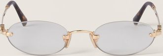 Miu Miu Logo Sunglasses, Woman, Blue-ray Transparent Lenses