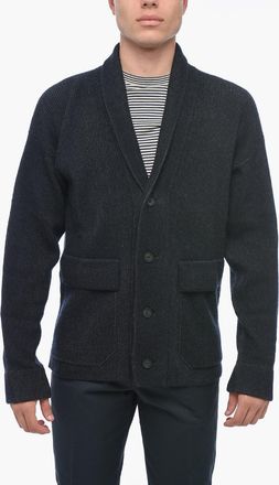 Ermenegildo Zegna USE THE EXISTING Cardigan in Misto Lana con Collo a Scialle Ermenegildo Zegna