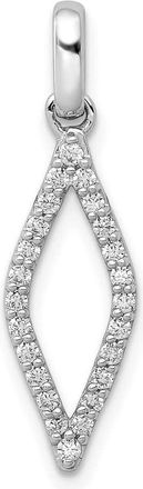 Diamond2Deal 14K White Gold Lab Grown Diamond Fancy Pendant (0.25ct, VS, G-H)