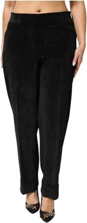 Bencivenga Hoge Taille Rechte Jurk Pantalon - Dames - Broeken - Zwart - 3XL - Katoen - Broeken