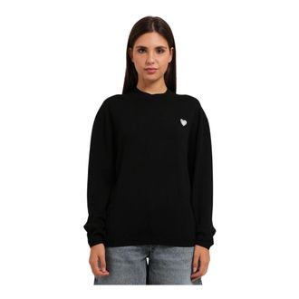 HUGO BOSS Crew Neck Sweater - Dames - Ronde hals truien - Zwart - M - Wol - Truien & Vesten