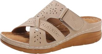 Generic Womens Mules with Heel, Wedge Sandals, Platform Sandals, Orthopaedic Shoes, Peep Toe Pumps, Summer Shoes, Faux Leather Slippers, Slides, Non-Slip Slip