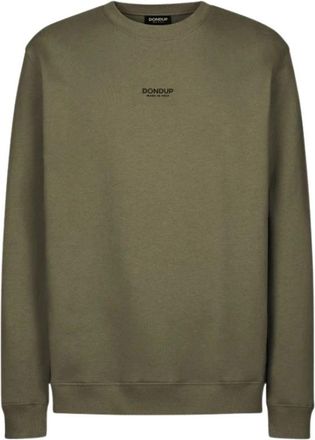 Dondup Crewneck Sweatshirt - Heren - Sweatshirts - Groen - L - Katoen - Hoodies & sweatvesten