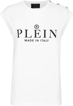 Philipp Plein T-Shirt Round Neck Iconic - Dames - T-shirts - Wit - M - Katoen - Tops