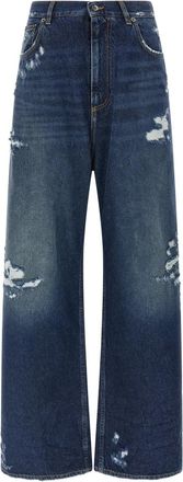 Dolce & Gabbana Denim Broek - Dames - Regular Fit Jeans - Blauw - XS - Denim - Jeans