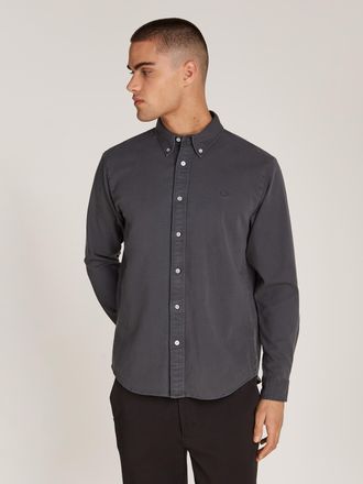 Calvin Klein Jeans Langarmhemd »GARMENT DYE SHIRT« mit Logostickerei