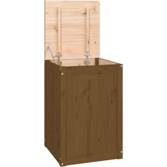 vidaXL Vidaxl - Ba&uacute;l Para Colada Madera Maciza Pino Marr&oacute;n Miel 44x44x66 Cm