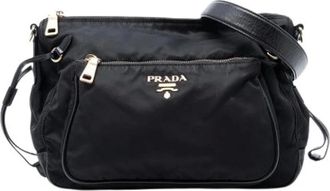 Prada Pre-owned Cross Body Bags, female, Black, Size: ONE SIZE Pre-owned Vintage Cross Body Bag