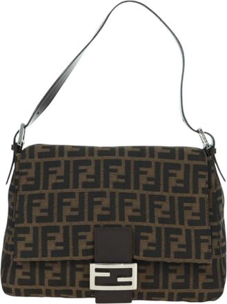 Fendi Mama Forever Zucca Canvas Brown Canvas Handbag (Pre-Owned)