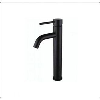 OEM Grifo Monomando Para Lavabos De Encimera, Agua Fr&iacute;a Y Caliente, Negro Mate - Crezuo