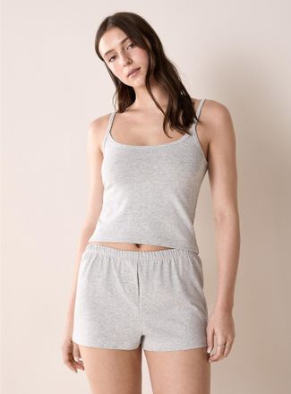 Twik Womens Ultra-comfortable three-button pyjama mini short