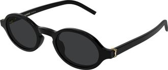 Saint Laurent Sunglasses, unisex, Black, Size: 48 MM Oval Sunglasses