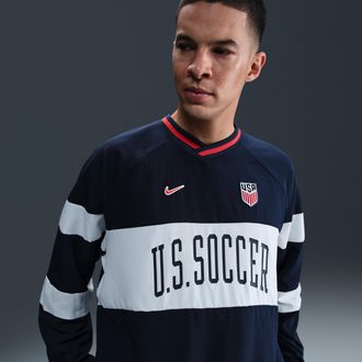 Nike USMNT Academy Nike Mens Dri-FIT Soccer Shell Top in Blue | HJ2161-451