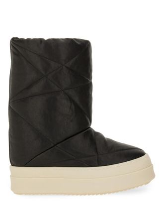 Rick Owens Black Quilted Mega Boots