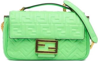 Fendi Pre-owned Vintage Schoudertas - Dames - Vintage Schoudertas - Groen - ONE Size - Leer - Vintage