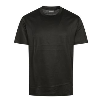 Emporio Armani T-shirt met ronde hals - Heren - T-shirts - Zwart - S - Katoen - Tops