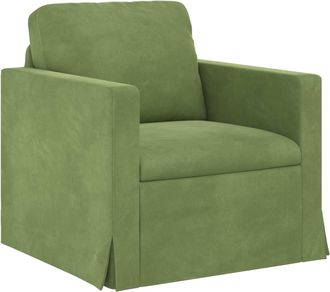 vidaXL Sof&aacute; Verde Claro 78 X 78 X 80 Cm Terciopelo Vidaxl