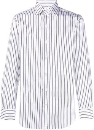 Finamore Sky Blue Regular Stripes Shirt