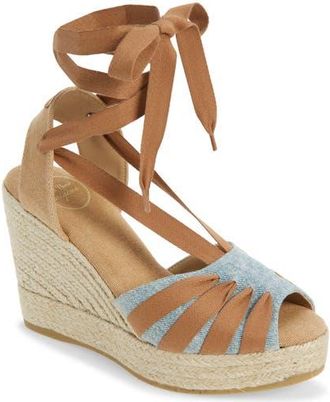 Toni Pons Wraparound Espadrille Wedge in Texa-Cuiro at Nordstrom, Size 9-9.5Us