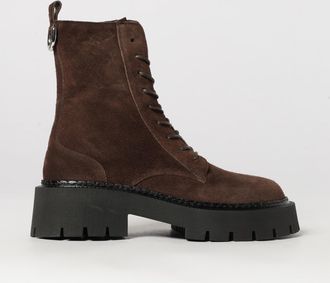 Vic Mati&eacute; Anfibi in pelle scamosciata con anello metallico e zip laterale