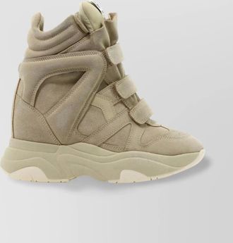 Isabel Marant chunky high-top suede finish sneakers